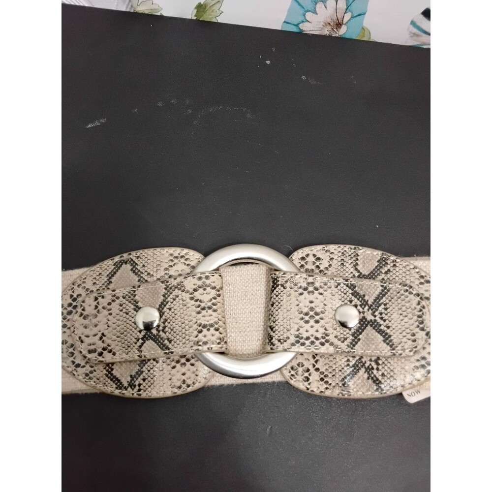 Style co Natural Stretch Faux Snake Belt